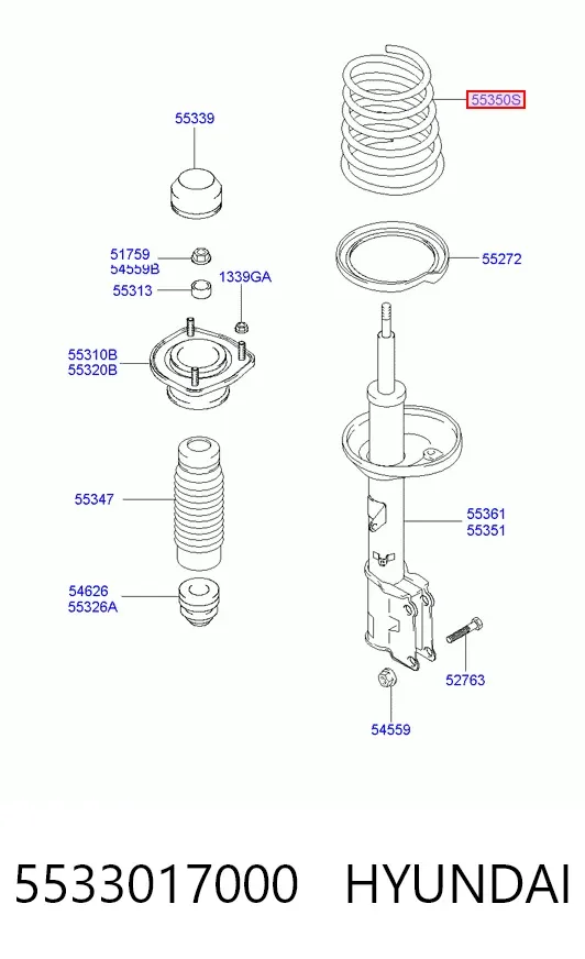 Muelle 5533017000 Hyundai/Kia