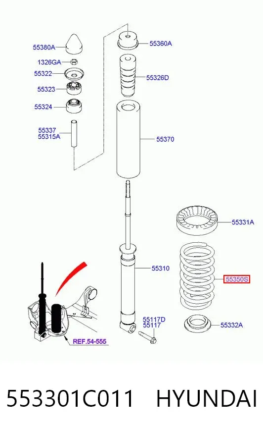 Muelle 553301C011 Hyundai/Kia