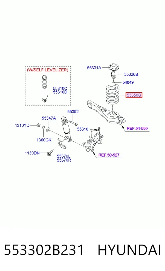 Muelle 553302B231 Hyundai/Kia