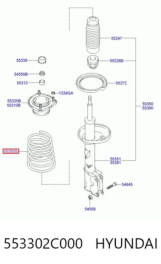 Muelle 553302C000 Hyundai/Kia