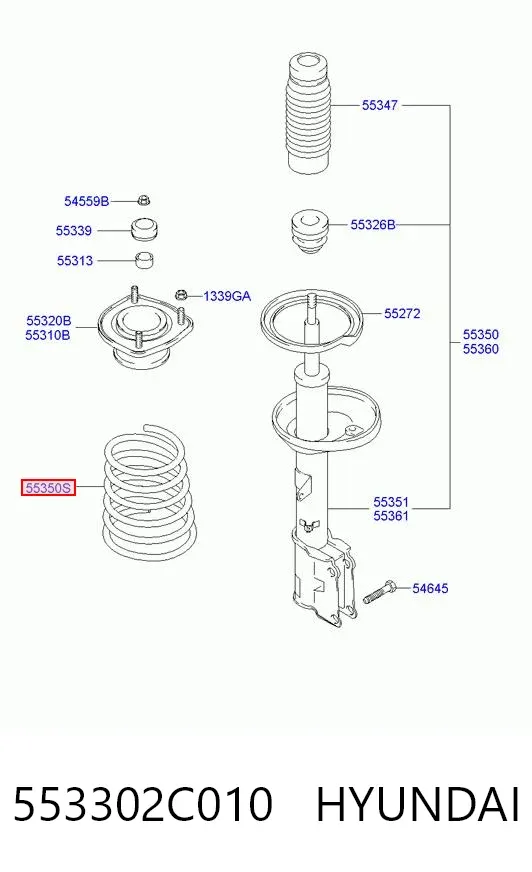 Muelle 553302C010 Hyundai/Kia
