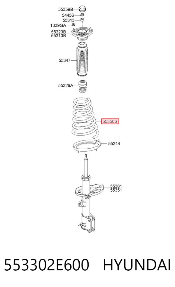 Muelle 553302E600 Hyundai/Kia