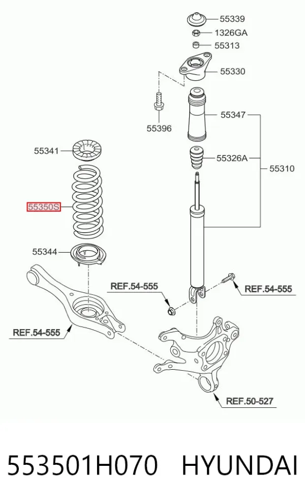 Muelle 553501H070 Hyundai/Kia