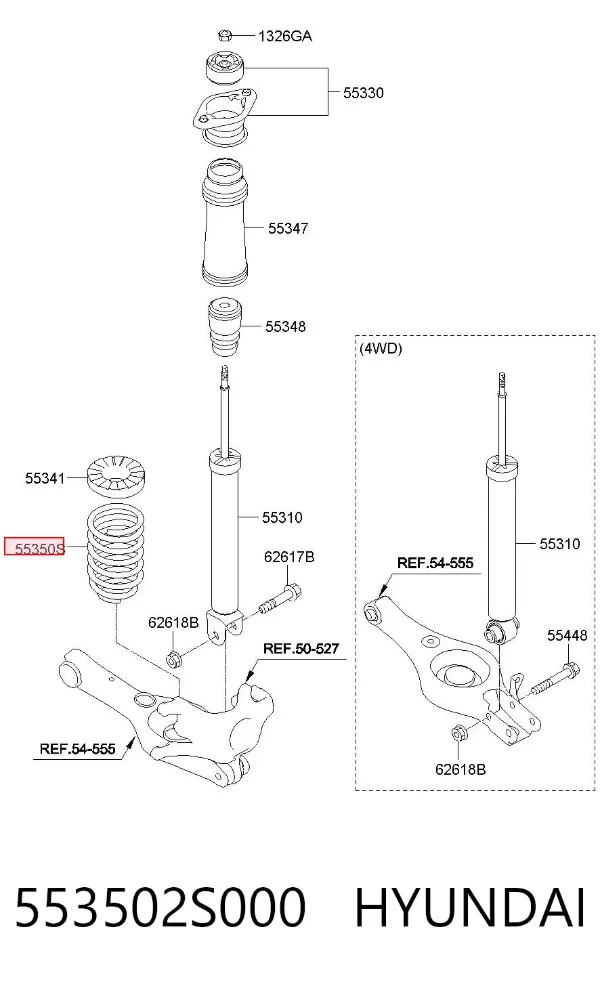 Muelle 553502S000 Hyundai/Kia