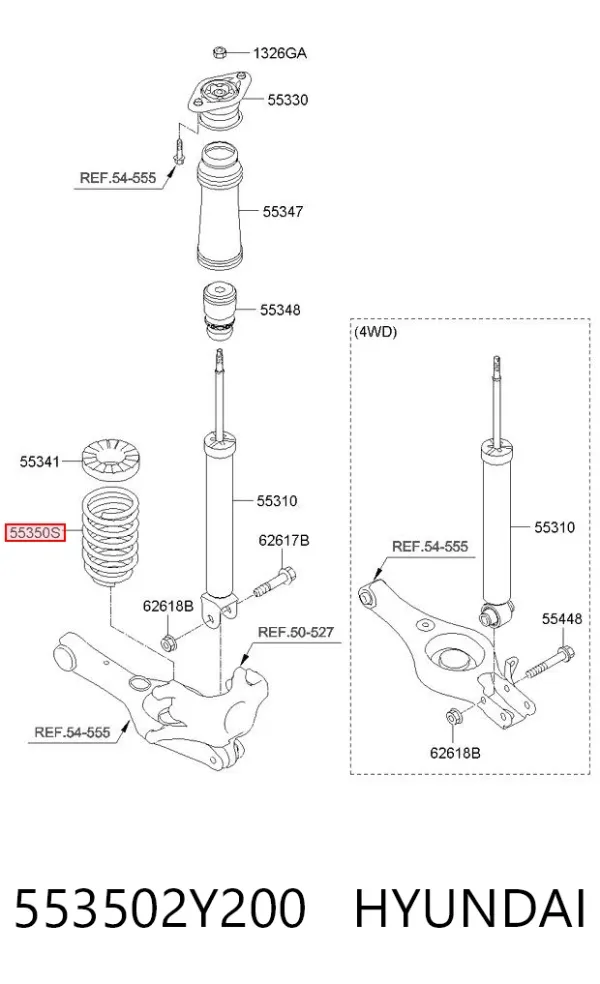 Muelle 553502Y200 Hyundai/Kia