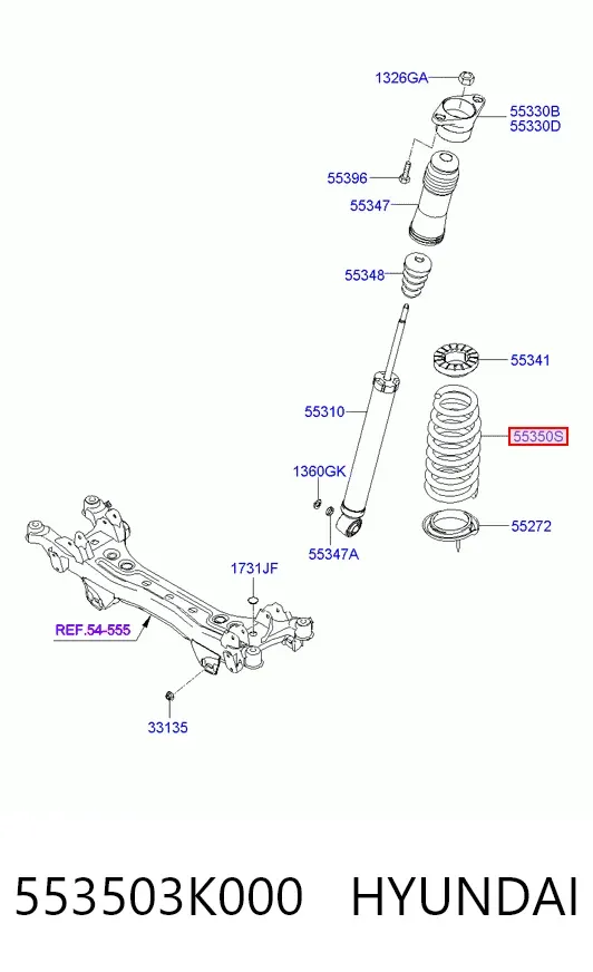 Muelle 553503K000 Hyundai/Kia