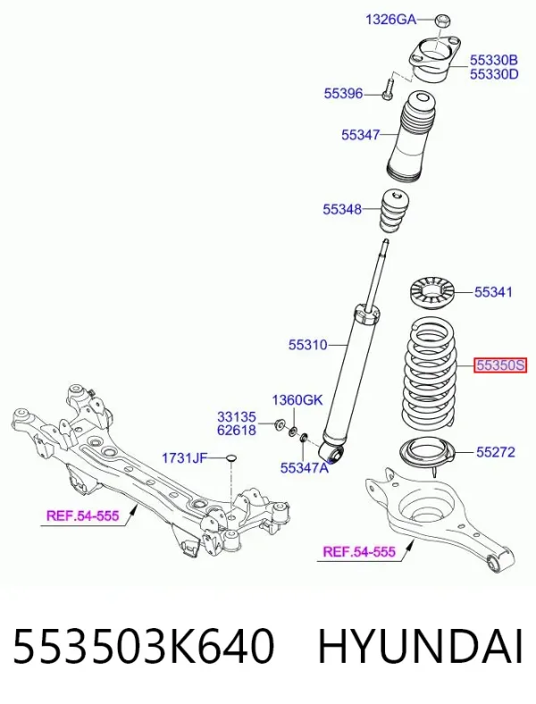 Muelle 553503K640 Hyundai/Kia