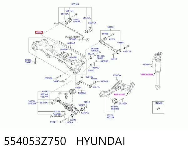 Puente trasero 554053Z750 Hyundai/Kia