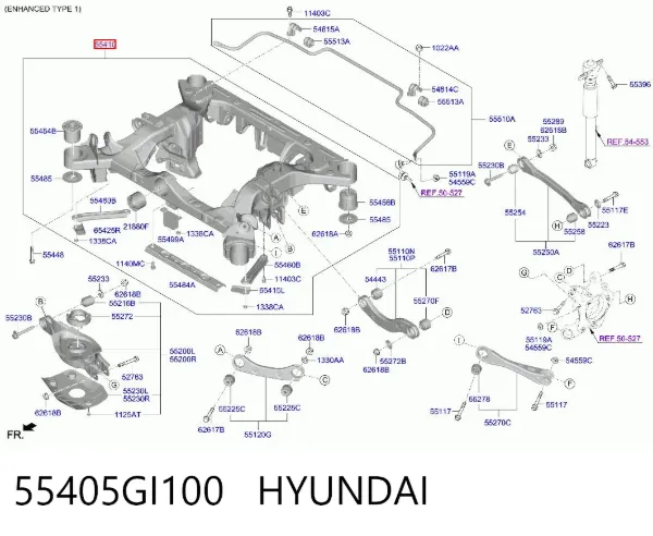 Puente trasero 55405GI100 Hyundai/Kia