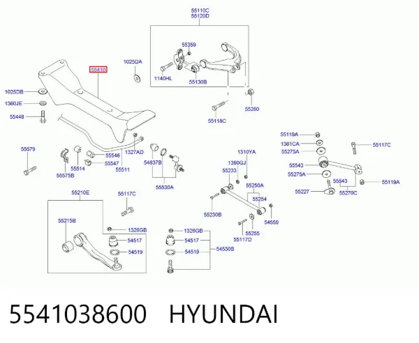 Puente trasero Hyundai Sonata IV