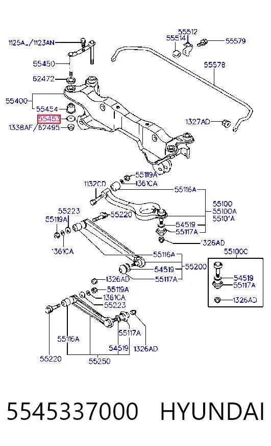Puente trasero Hyundai Sonata III