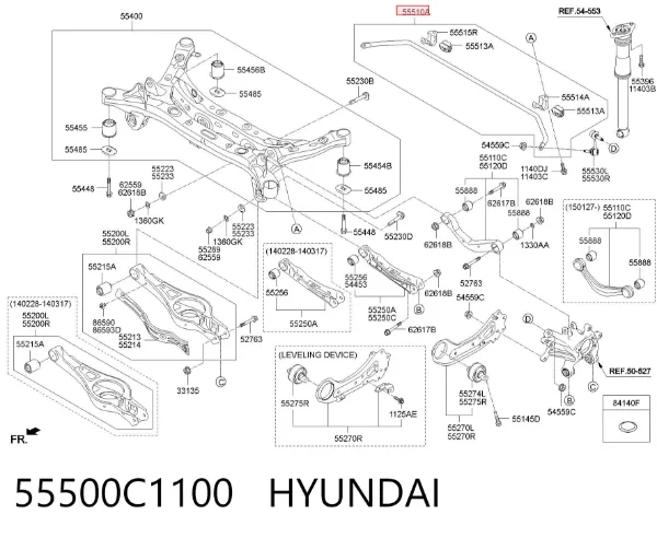 Estabilizador trasero Hyundai Sonata VII