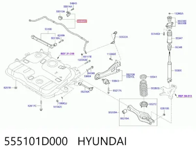 Estabilizador trasero HYUNDAI 555101D000