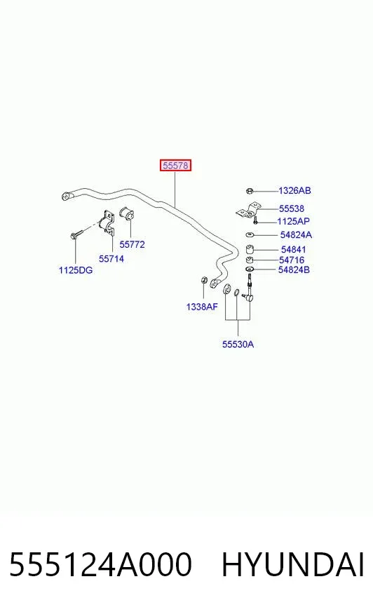 Estabilizador trasero Hyundai H-1 STAREX Starex