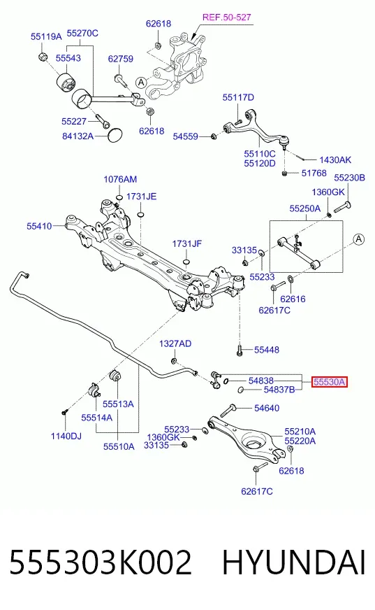 Bieleta estabilizadora trasera 555303K002 Hyundai/Kia