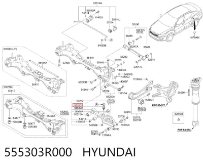Bieleta estabilizadora trasera HYUNDAI 555303R000