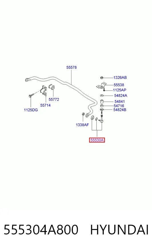 Bieleta estabilizadora trasera 555304A800 Hyundai/Kia