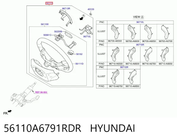 Volante 56110A6791RDR Hyundai/Kia