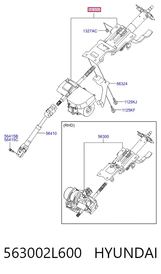 Columna dirección 563002L600 Hyundai/Kia