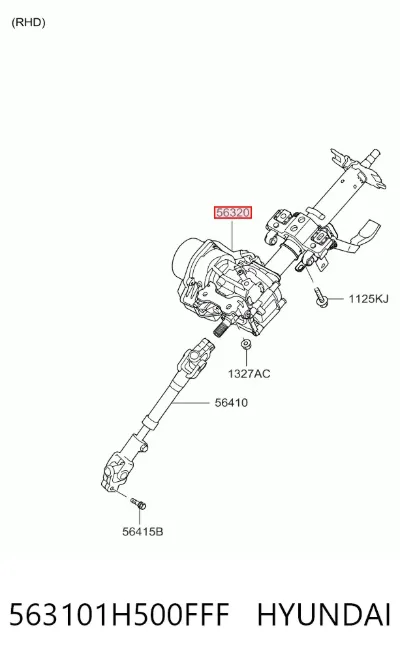Columna de dirección HYUNDAI 563101H500FFF
