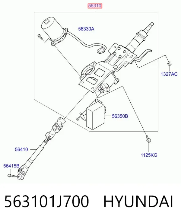Columna dirección 563101J700 Hyundai/Kia