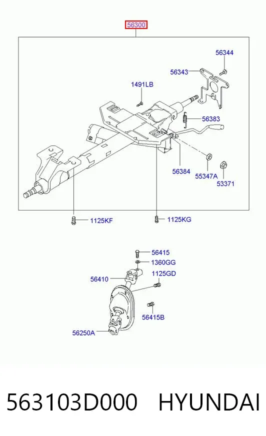 Columna dirección Hyundai Sonata IV