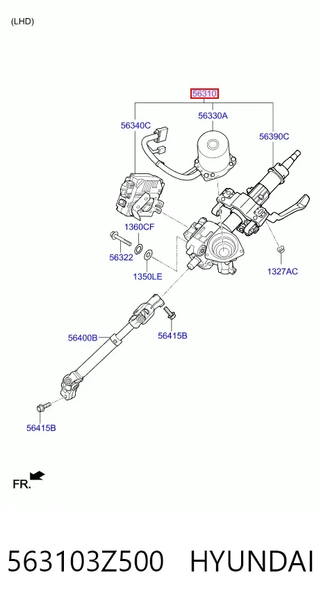Columna dirección 563103Z500 Hyundai/Kia