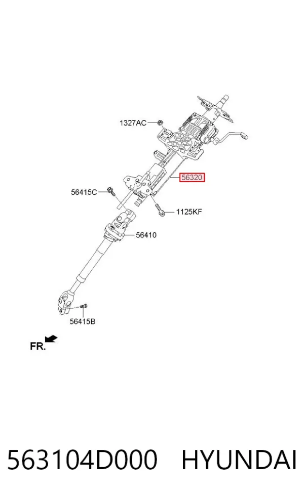 Columna dirección 563104D000 Hyundai/Kia