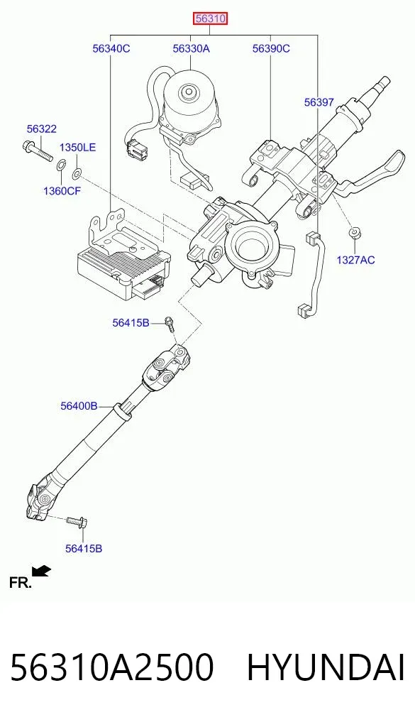 Columna dirección 56310A2500 Hyundai/Kia