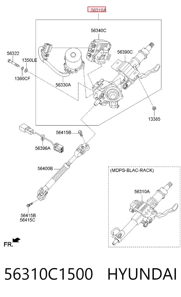 Columna dirección Hyundai Sonata VII