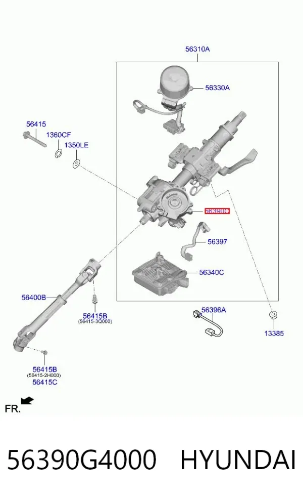 Columna dirección 56390G4000 Hyundai/Kia