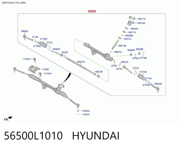 Cremallera de dirección Hyundai Sonata VIII
