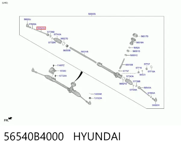 Barra de acoplamiento 56540B4000 Hyundai/Kia