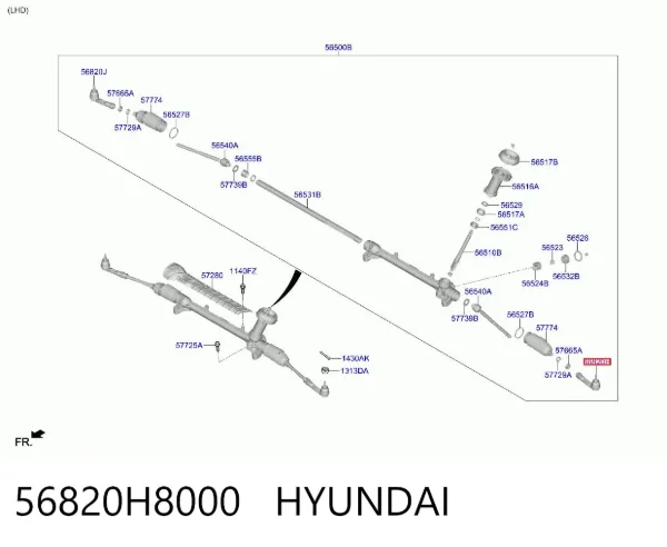 Rótula barra de dirección 56820H8000 Hyundai/Kia