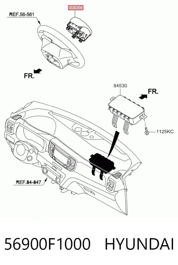 Airbag de volante 56900F1000 Hyundai/Kia