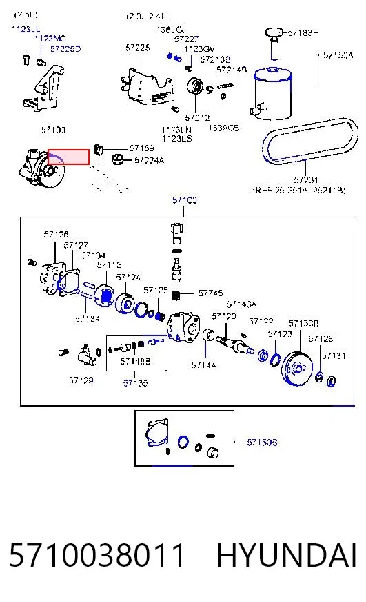 Bomba de dirección Hyundai Sonata IV