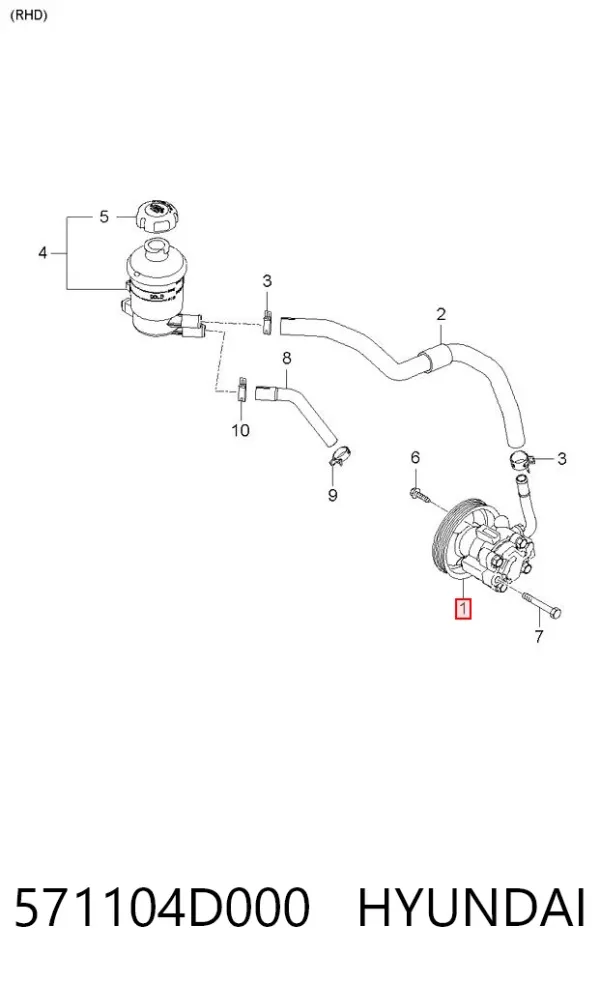 Bomba de dirección 571104D000 Hyundai/Kia