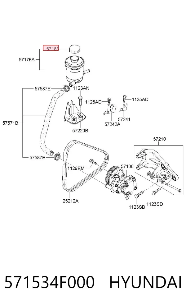  571534F000 Hyundai/Kia