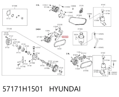 Soporte de bomba de dirección asistida HYUNDAI 57171H1501