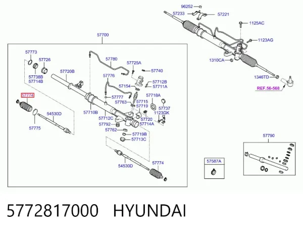 Fuelle dirección 5772817000 Hyundai/Kia