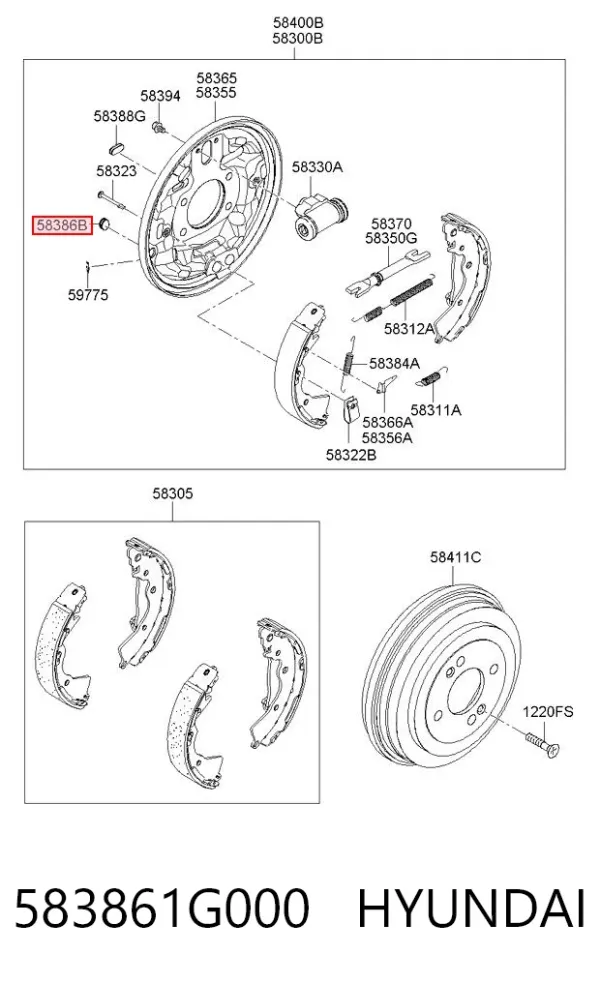  583861G000 Hyundai/Kia