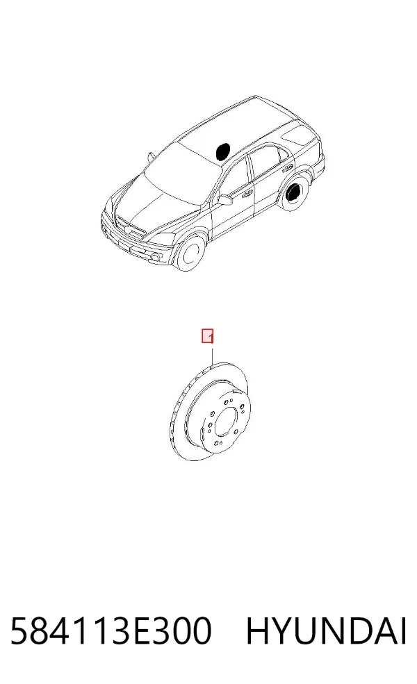 Disco de freno trasero 584113E300 Hyundai/Kia