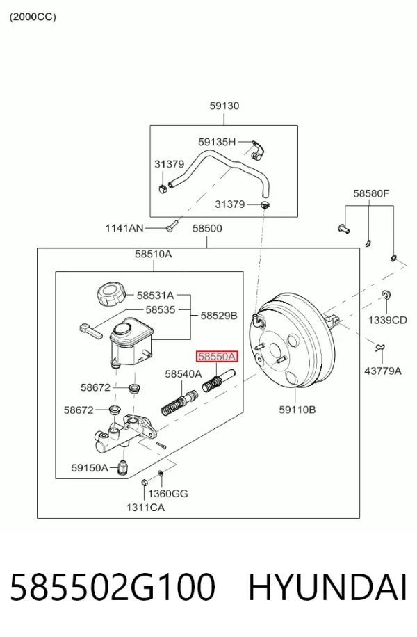  585502G100 Hyundai/Kia