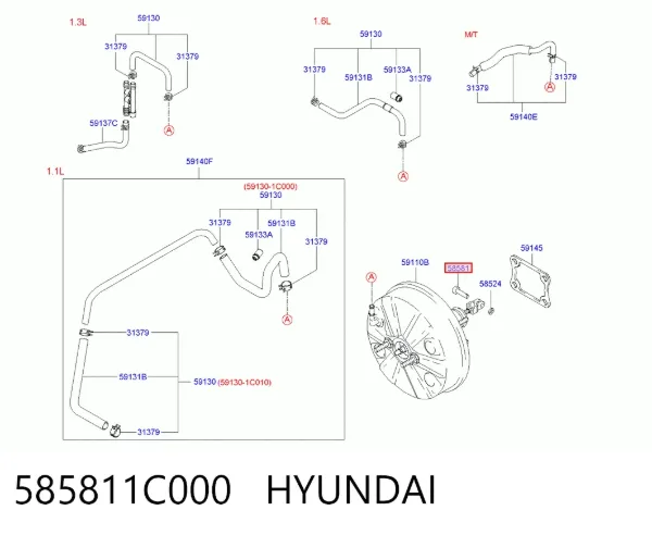  585811C000 Hyundai/Kia