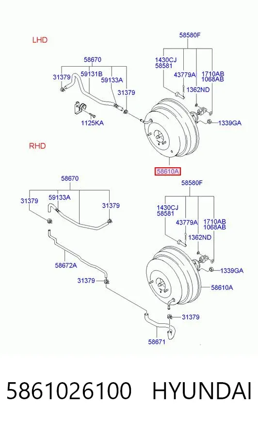 Servofreno 5861026100 Hyundai/Kia