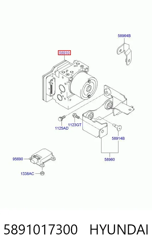 Módulo ABS 5891017300 Hyundai/Kia
