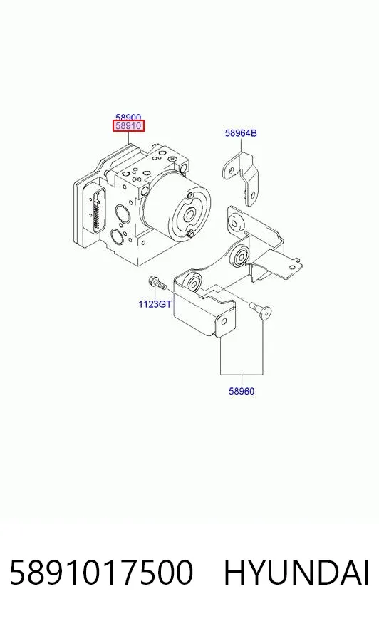 Módulo ABS 5891017500 Hyundai/Kia
