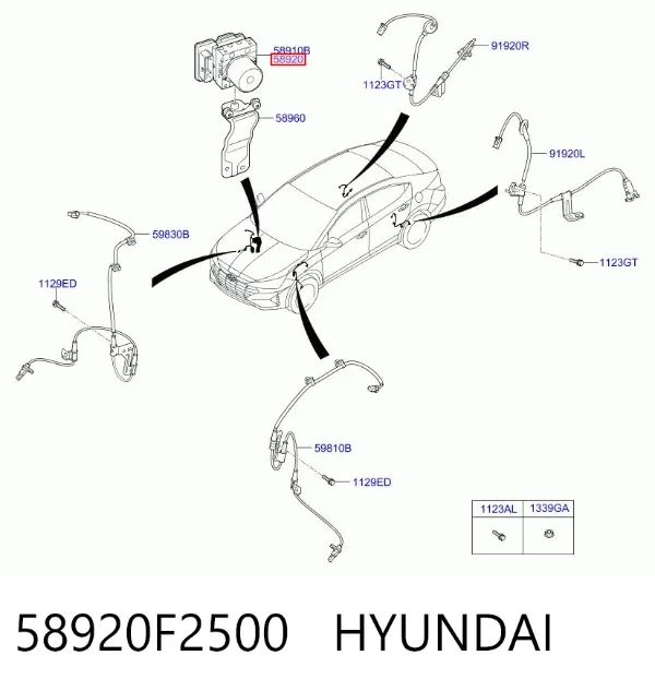 Módulo ABS 58920F2500 Hyundai/Kia