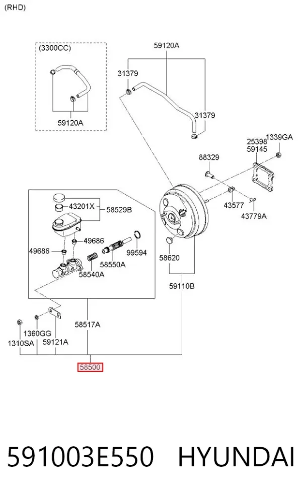  591003E550 Hyundai/Kia