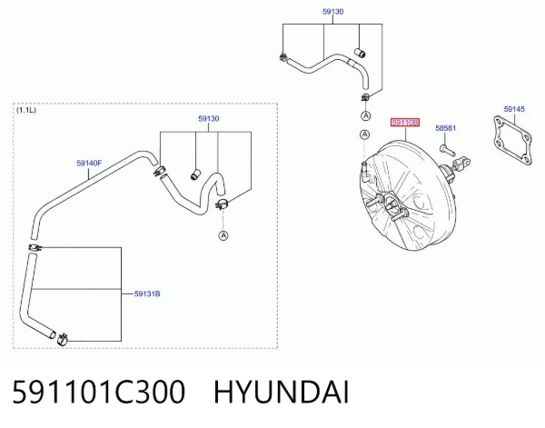 Servofreno 591101C300 Hyundai/Kia